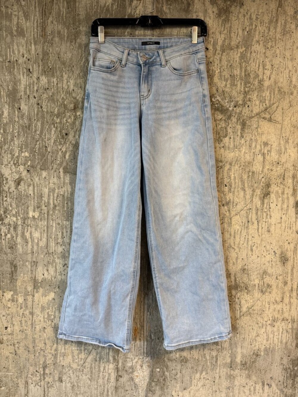 ONESO Women's Effortless Mid Rise Wide Leg Jeans Size 26 In Light Blue